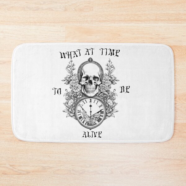 Item preview, Skull Clock: "What at time to be alive", living the moment,optimism. designed and sold by FreeWorldDesign.