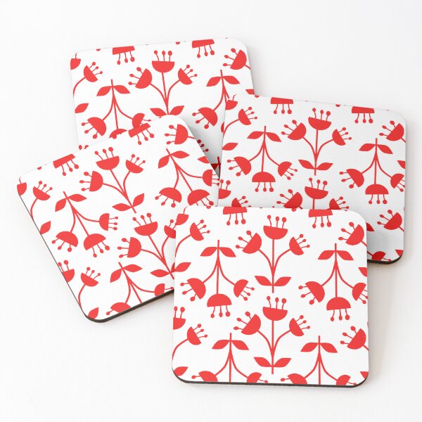 Item preview, Red Folk Art Flowers designed and sold by Karen-Rocha.