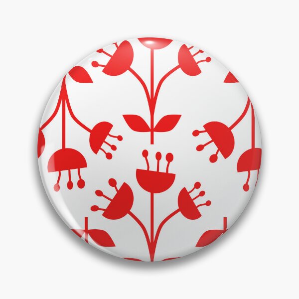 Item preview, Red Folk Art Flowers designed and sold by Karen-Rocha.