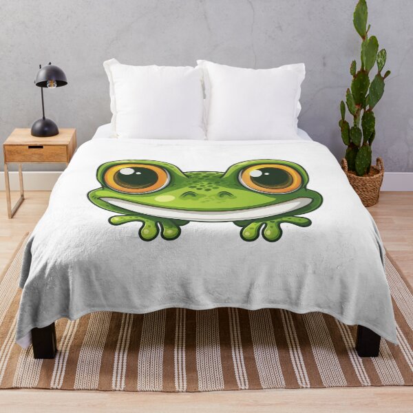 Item preview, cartoon face frog with big and cute eyes designed and sold by artismyhobby.
