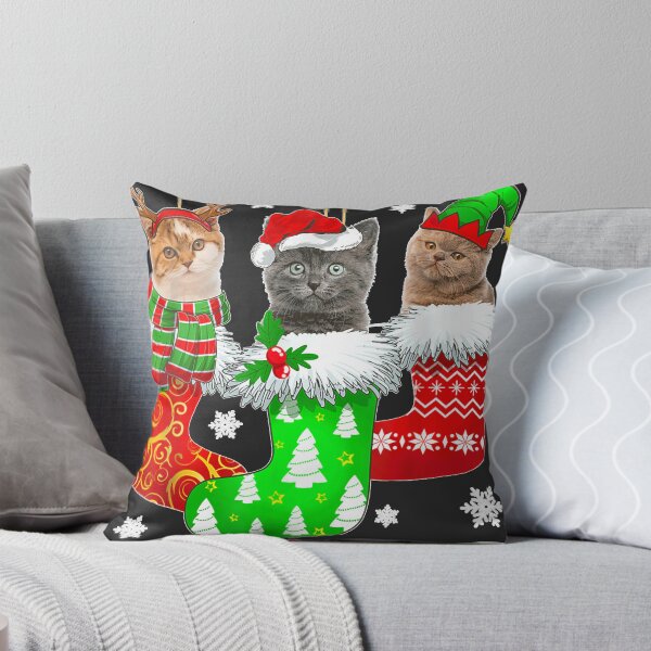 Item preview, Christmas Socks Pajama Cat Kitten Lover Cat Mom Cat Dad  designed and sold by nuarjcinw.
