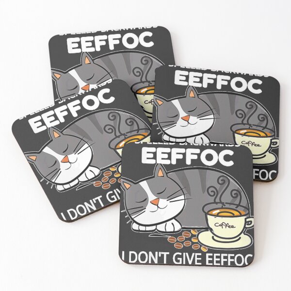 Item preview, Coffee Backwards EEFFOC Funny Cat And Coffee Humor   designed and sold by nuarjcinw.