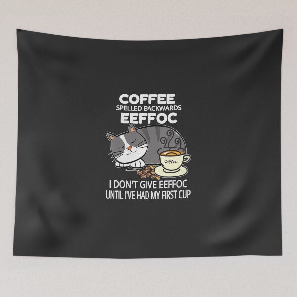 Item preview, Coffee Backwards EEFFOC Funny Cat And Coffee Humor   designed and sold by nuarjcinw.