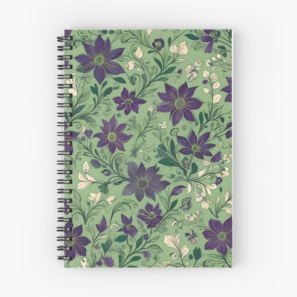Item preview, Green and Purple Floral Pattern designed and sold by Ninjakandy.