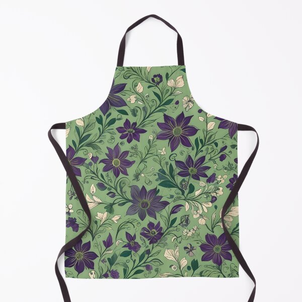 Item preview, Green and Purple Floral Pattern designed and sold by Ninjakandy.
