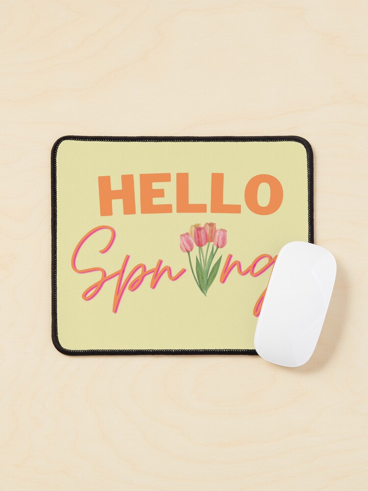 Thumbnail 1 of 5, Mouse Pad, Hello Spring designed and sold by AJDesignsstuff.