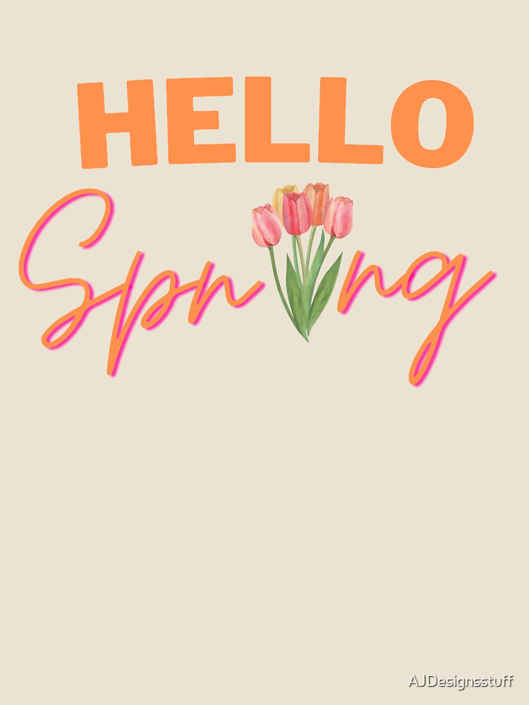 Thumbnail 4 of 4, Relaxed T-Shirt, Hello Spring designed and sold by AJDesignsstuff.