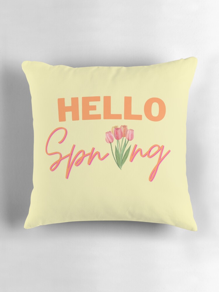 Thumbnail 3 of 4, Pillow, Hello Spring designed and sold by AJDesignsstuff.