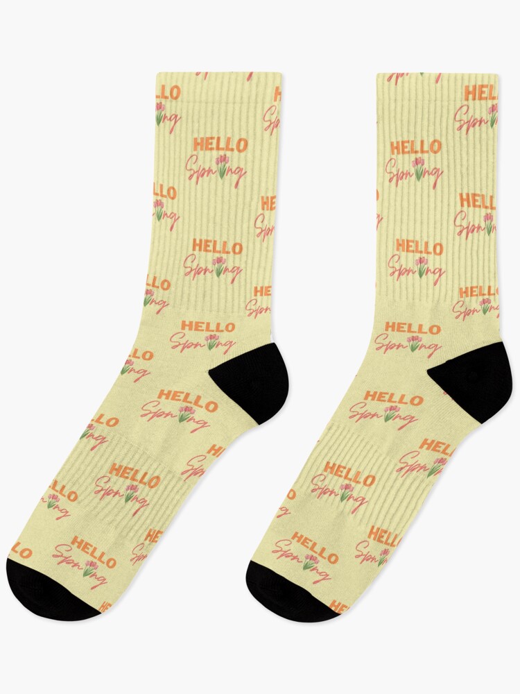 Thumbnail 1 of 5, Socks, Hello Spring designed and sold by AJDesignsstuff.