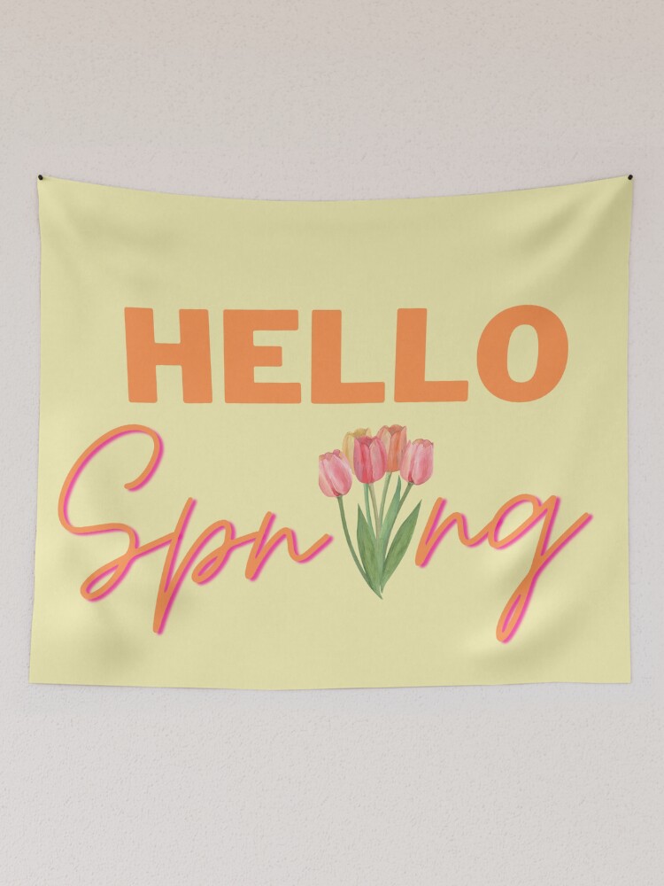Thumbnail 2 of 3, Tapestry, Hello Spring designed and sold by AJDesignsstuff.
