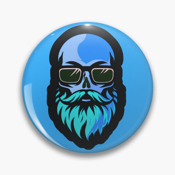 Artikelvorschau, Hazey Blue Beard Skull entworfen und verkauft von HAZEYcreation.