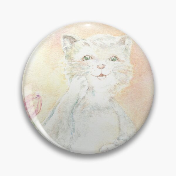 Item preview, Cute and darling white cat trotting among tulips  designed and sold by Cristina  Hansen.
