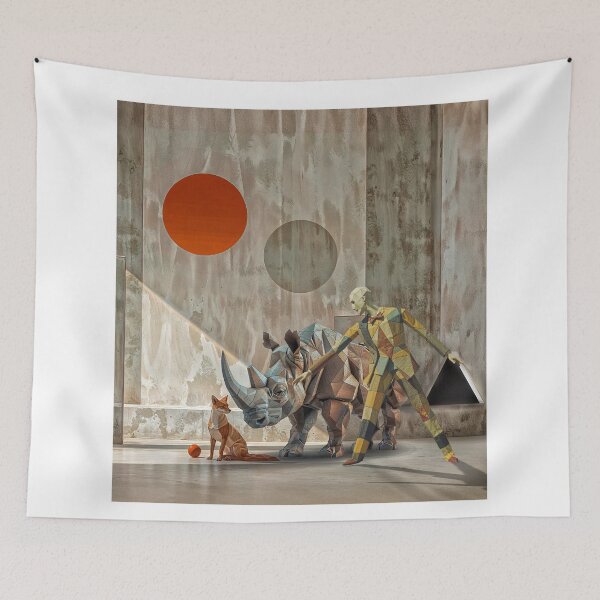 Item preview,  Geometry and minimalism on paper, Rhinoceros, dog and Man designed and sold by JaN44Fotografia.