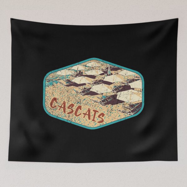 Item preview, Cascais Beach Umbrellas Illustration designed and sold by Lemomo-artworks.