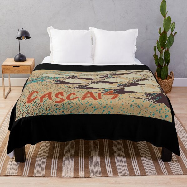 Item preview, Cascais Beach Umbrellas Illustration designed and sold by Lemomo-artworks.