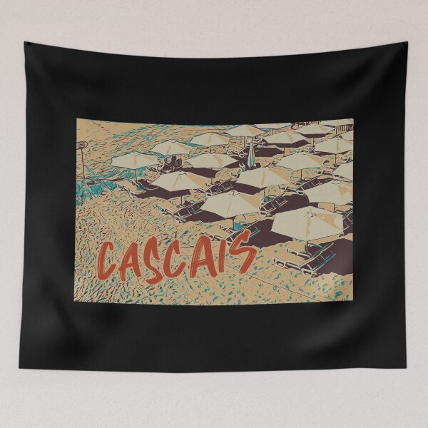 Item preview, Cascais Beach Umbrellas Illustration designed and sold by Lemomo-artworks.