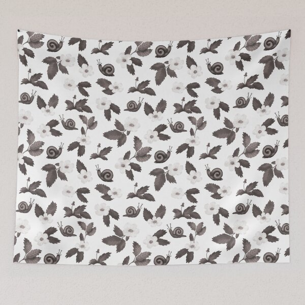 Item preview, Vintage black and white snail print designed and sold by pinkyfish1010.