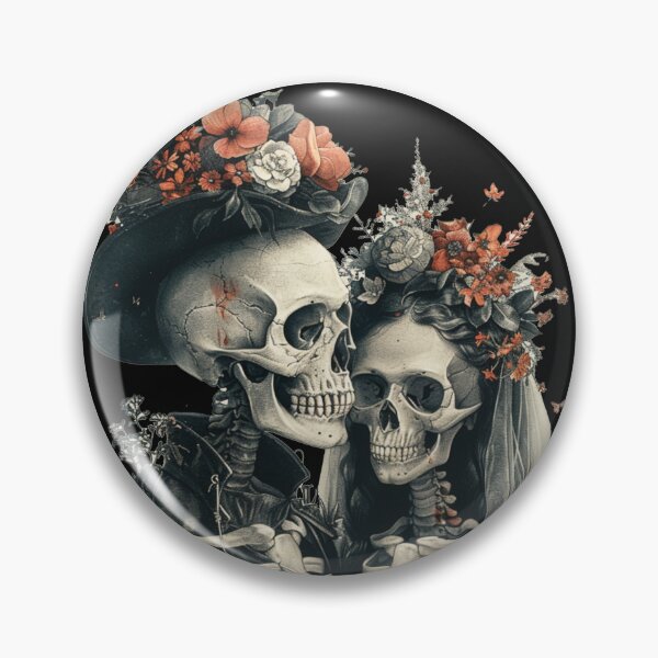 Item preview, Floral Adorned Skeletons: A Dance Between Life, Death designed and sold by 271Studio.