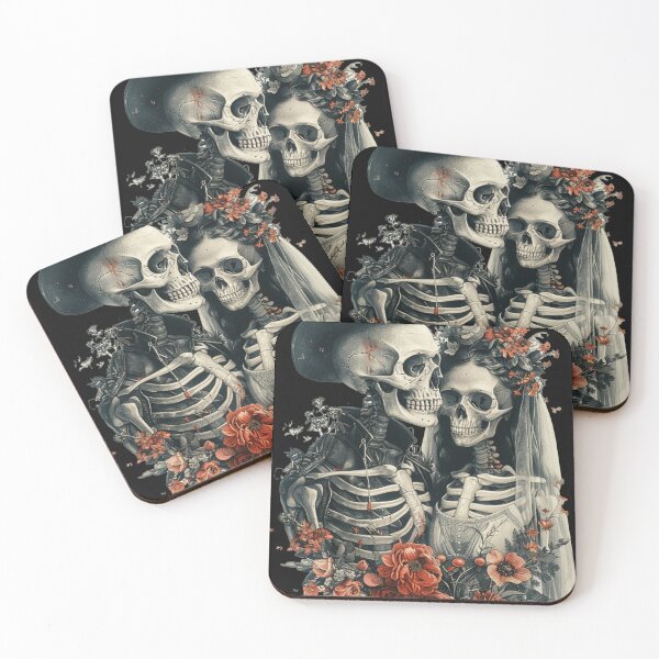 Item preview, Floral Adorned Skeletons: A Dance Between Life, Death designed and sold by 271Studio.