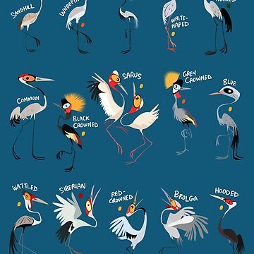 Artwork thumbnail, Cranes of the World by Green Humour