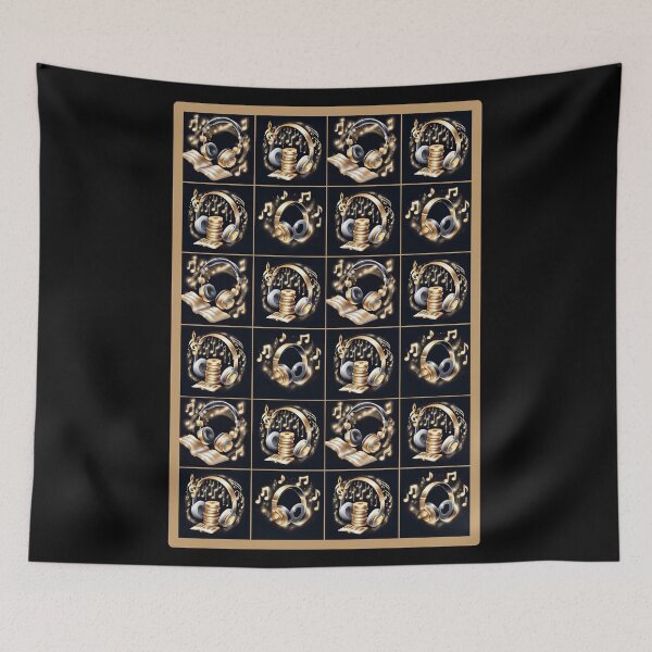 Item preview, Gold music patterns designed and sold by Artbellachi.