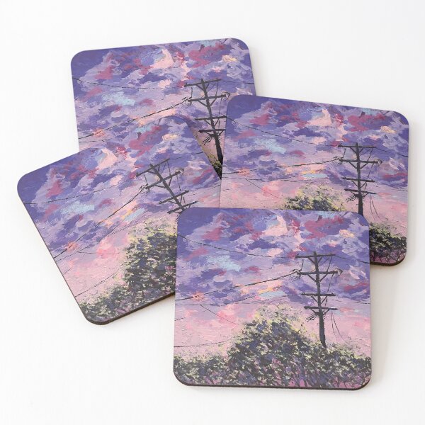Item preview, Cloudy moonlit sky with telephone pole designed and sold by isalee-artco.