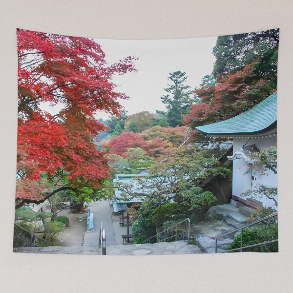 Item preview, Temple 82 - Negoro-ji - Stairs, Main Hall and autumn colors designed and sold by Japaholic.