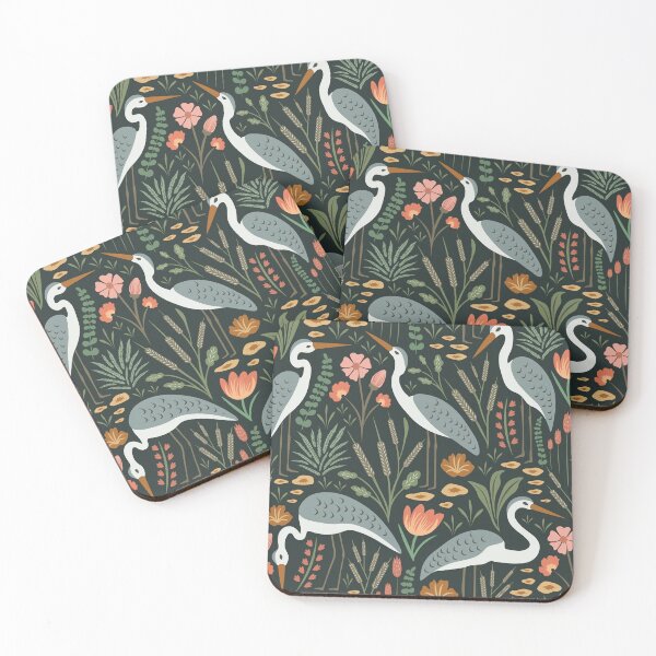 Item preview, Heron and Swamp Plants Lake Side designed and sold by prirajdesigns.