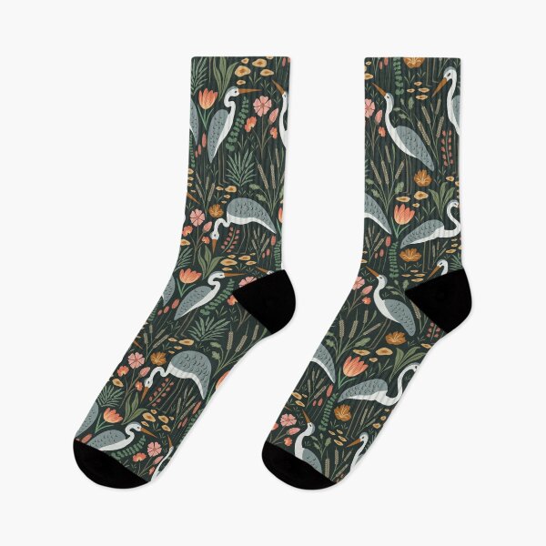 Item preview, Heron and Swamp Plants Lake Side designed and sold by prirajdesigns.
