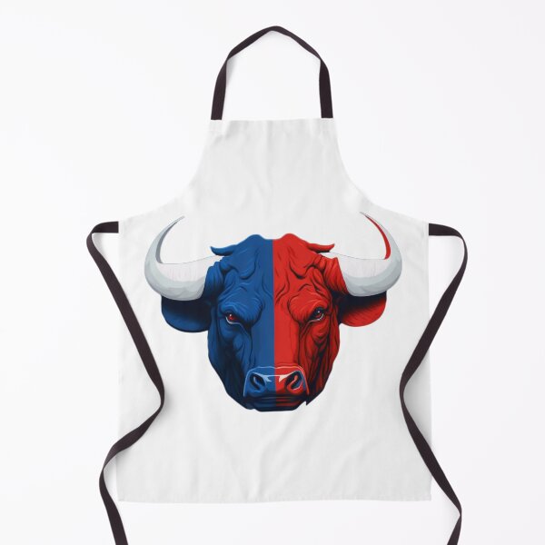 Item preview, blue and red fighting BULL designed and sold by 90's Misaki.
