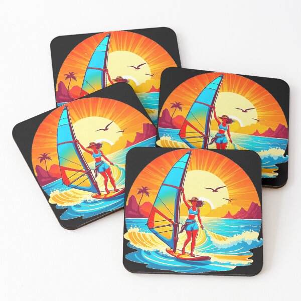 Item preview, Girl Sunset Windsurfing. designed and sold by Giulivo Store Graphic.