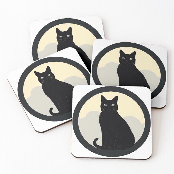 Item preview, Peaceful Black Cat Circle designed and sold by CircaSassy.