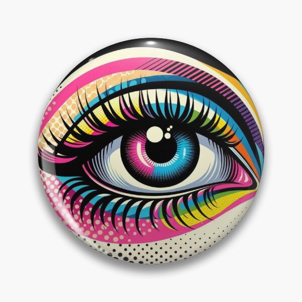 Aperçu de l'œuvre Design Pop-Art Oeil Féminin Multicolor créée et vendue par Blessinger77.