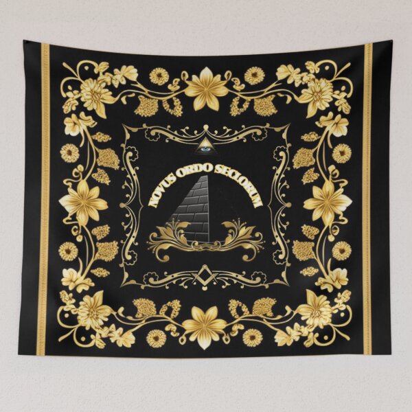 Item preview, Black and gold floral pyramid  designed and sold by Roxburylane.