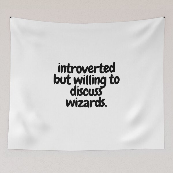 Item preview, introverted but willing to discuss wizards.  designed and sold by CharmStudio.