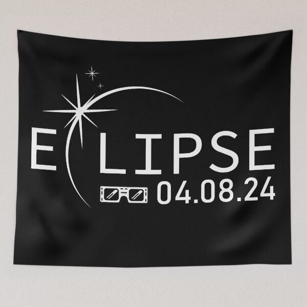 Item preview, Total Solar Eclipse 2024 (white text) designed and sold by perfect-radius.