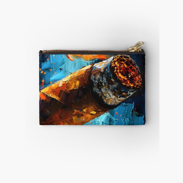 Item preview, Radiant Glow- Illuminating Cigar's Journey with Gold Accents in Digital Artistry AI Generated designed and sold by OlfactoART Studio.