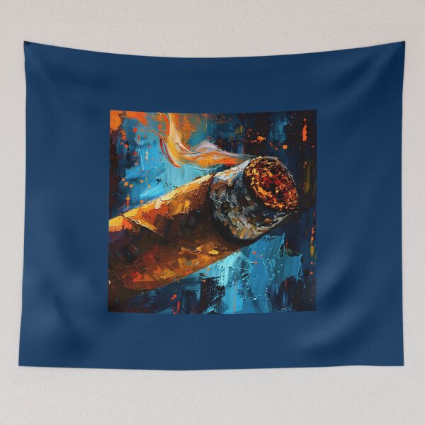 Item preview, Radiant Glow- Illuminating Cigar's Journey with Gold Accents in Digital Artistry AI Generated designed and sold by OlfactoART Studio.