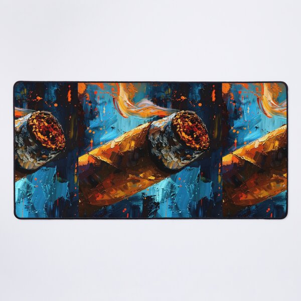 Item preview, Radiant Glow- Illuminating Cigar's Journey with Gold Accents in Digital Artistry AI Generated designed and sold by OlfactoART Studio.