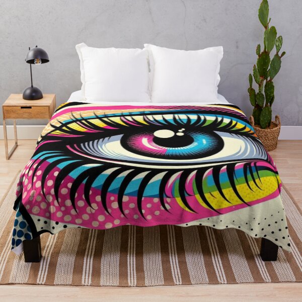 Item preview, Diseño de arte pop de ojo femenino multicolor designed and sold by Blessinger77.