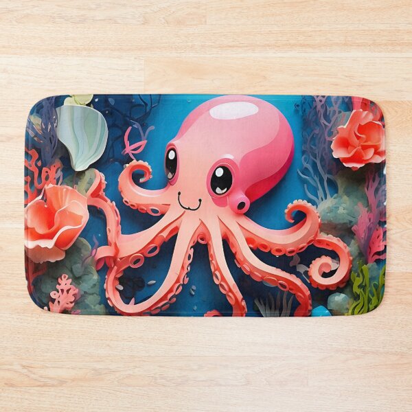 Item preview,  Underwater World with Playful Pink Octopus designed and sold by BaisaStudio.