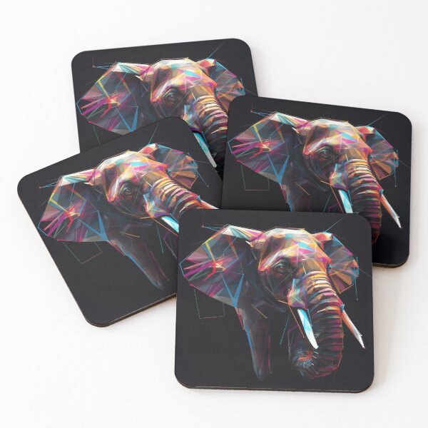 Item preview, elephant in geometric style designed and sold by TIA-shop.