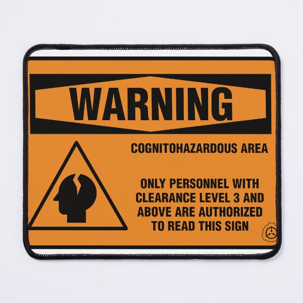 Item preview, SCP Cognitohazard Warning Poster designed and sold by 1find1.