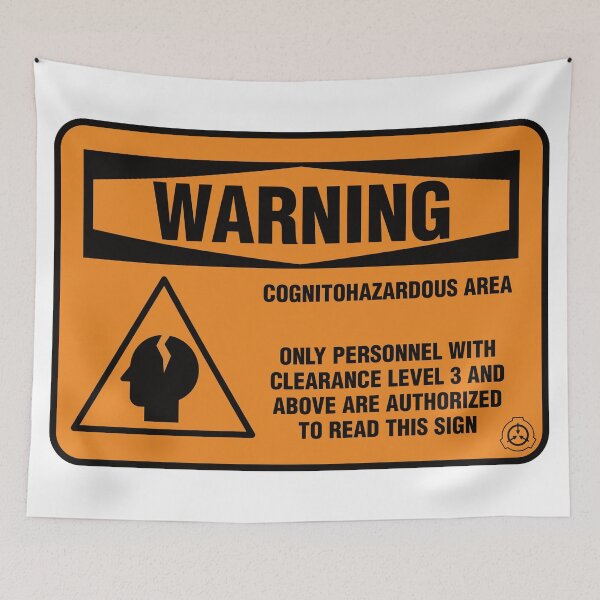 Item preview, SCP Cognitohazard Warning Poster designed and sold by 1find1.