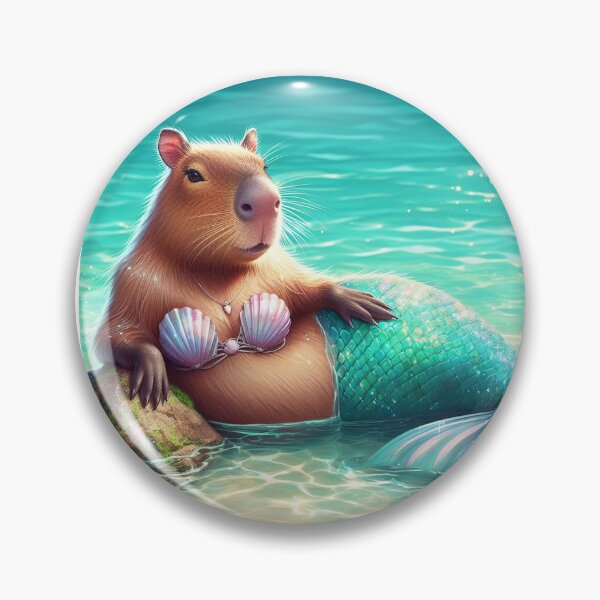 Item preview, Capybara the Sexy Mermaid3 designed and sold by Capybara Art Lover.