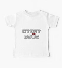 Start Game - Video Game 8-Bit reference with controller buttons Baby Tee