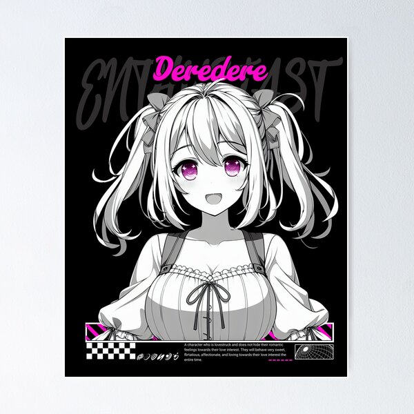 Item preview, Deredere Enthusiast  Aesthetic streetwear lovable anime girl designed and sold by Japatonic Shop.