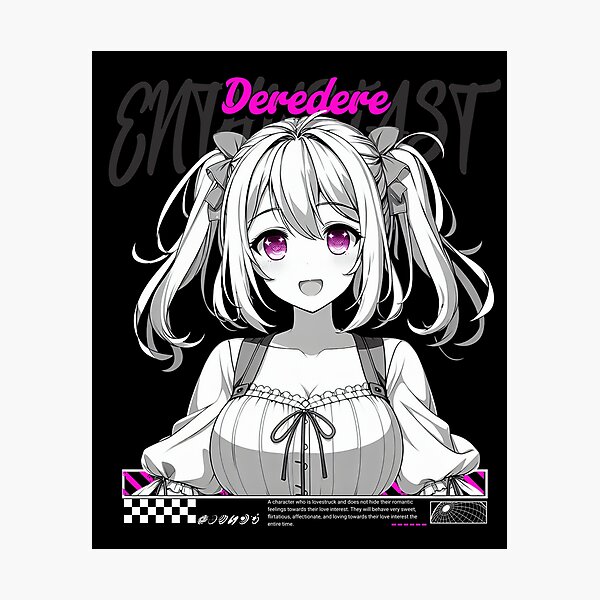 Item preview, Deredere Enthusiast  Aesthetic streetwear lovable anime girl designed and sold by Japatonic Shop.