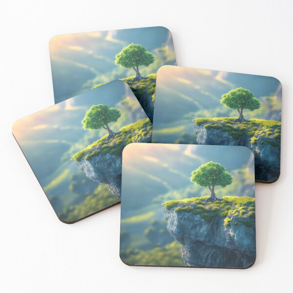 Item preview, A Serene Cliffside Forest View designed and sold by unimuse.