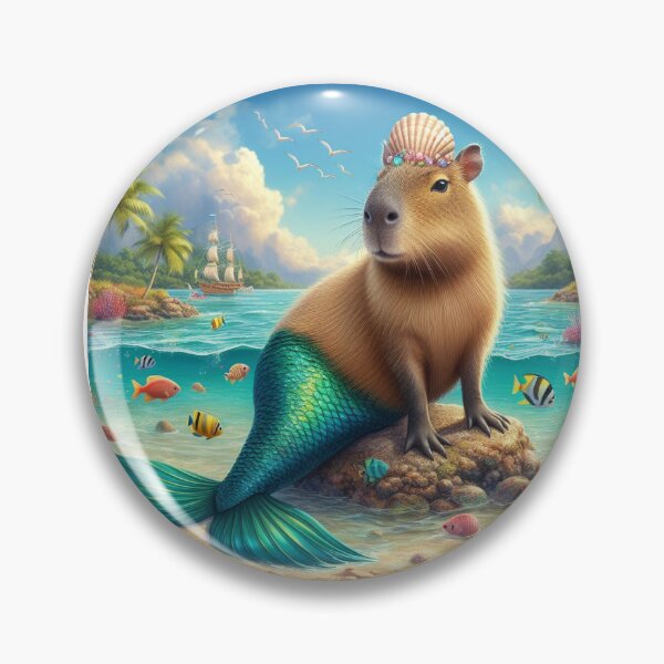 Item preview, Capybara the Mermaid Princess1 designed and sold by Capybara Art Lover.
